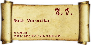 Neth Veronika névjegykártya